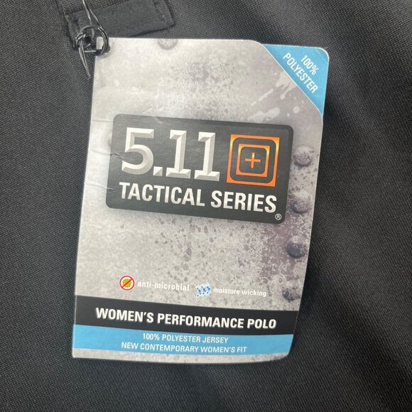 5.11 Tactical Performance Polo Womens Black Short Sleeve 61165 WileyX Shirt Sz M - Picture 4 of 12